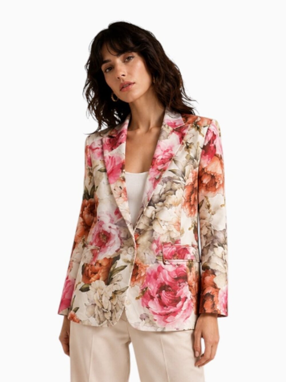 NWT VICOLO WOMEN’S FLORAL PRINT BLAZER JACKET MULTICOLOR ONE SIZE